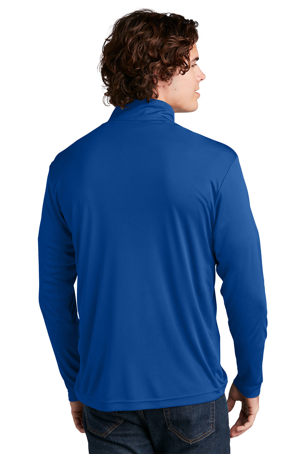 Sport-Tek Mens Competitor Moisture Wicking 1/4 Zip Sweatshirt - True Royal Blue