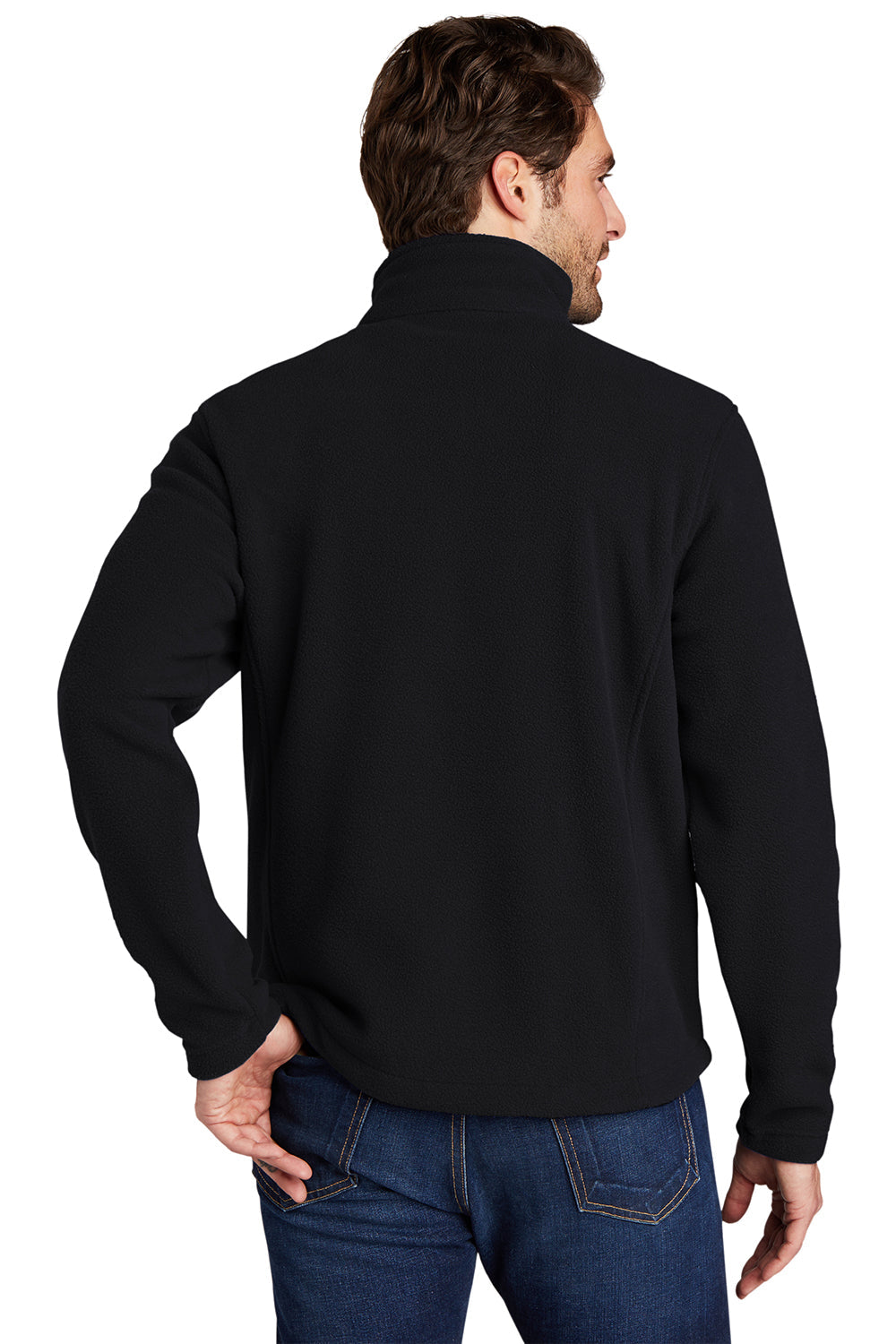Port Authority Mens Fleece 1/4 Zip Sweatshirt - Black