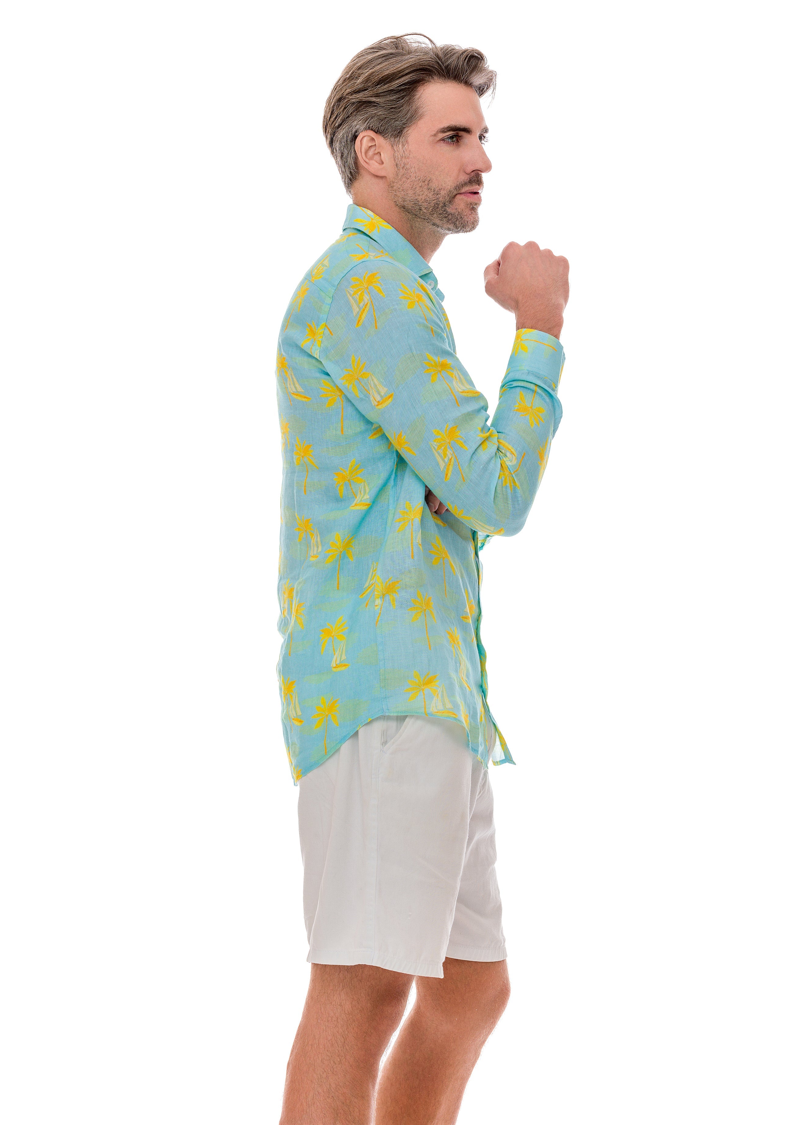 106 linen men shirts resort palms collection