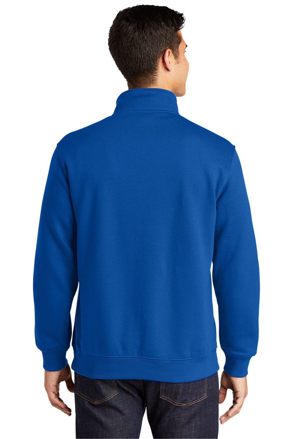 Sport-Tek Mens Shrink Resistant Fleece 1/4 Zip Sweatshirt - True Royal Blue