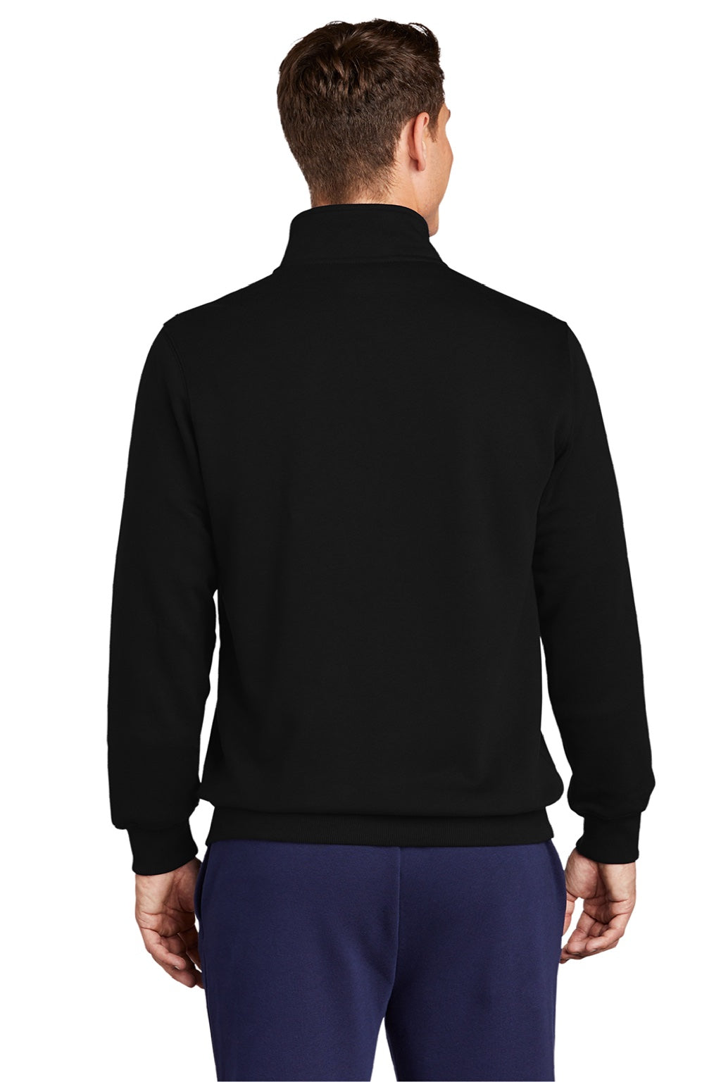 Sport-Tek Mens Shrink Resistant Fleece Full Zip Sweatshirt w/ Pockets - Black