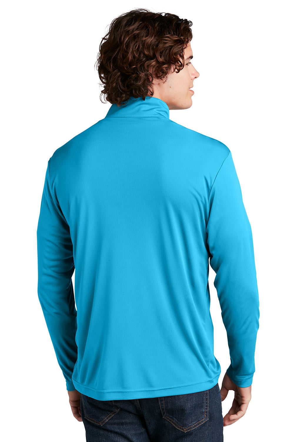 Sport-Tek Mens Competitor Moisture Wicking 1/4 Zip Sweatshirt - Atomic Blue