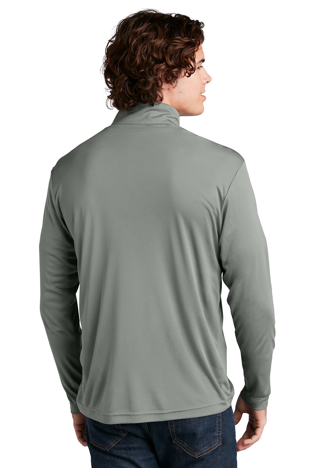 Sport-Tek Mens Competitor Moisture Wicking 1/4 Zip Sweatshirt - Concrete Grey