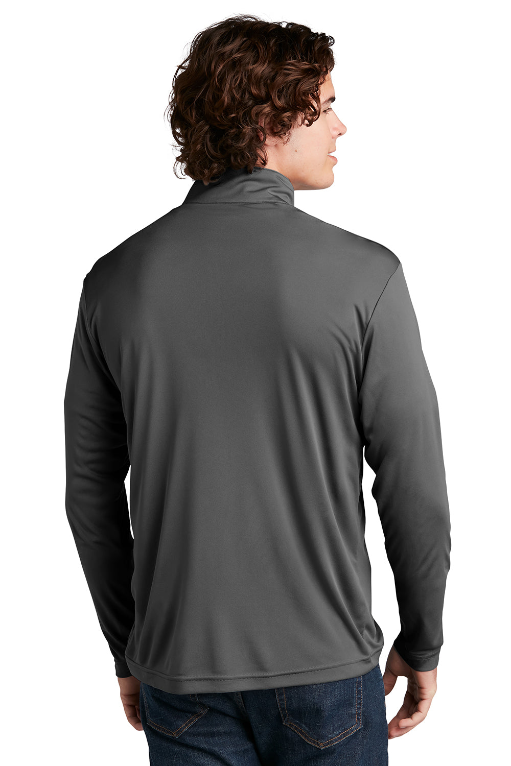Sport-Tek Mens Competitor Moisture Wicking 1/4 Zip Sweatshirt - Iron Grey