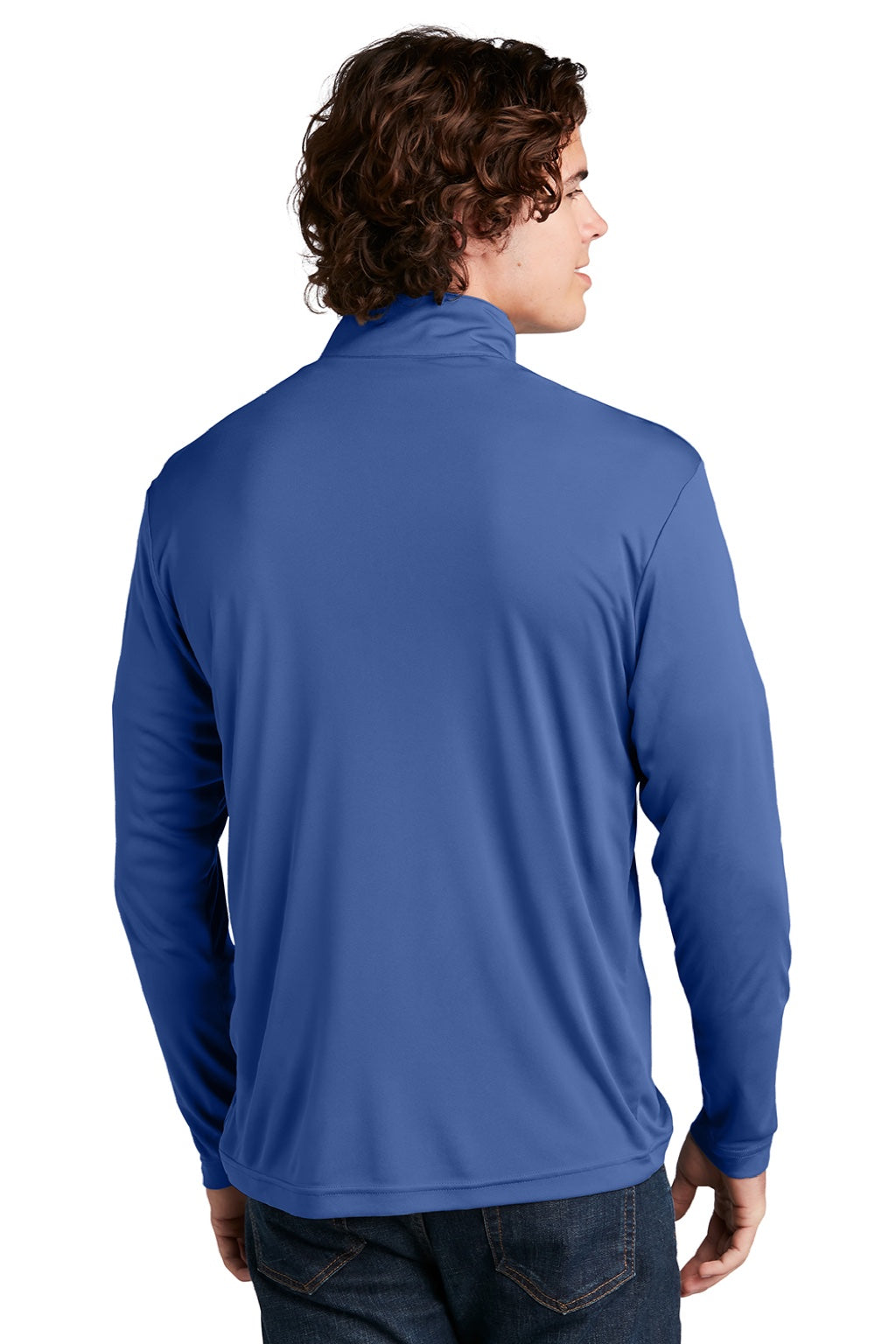 Sport-Tek Mens Competitor Moisture Wicking 1/4 Zip Sweatshirt - Royal Blue - Closeout