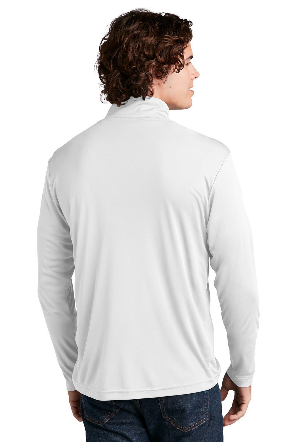 Sport-Tek Mens Competitor Moisture Wicking 1/4 Zip Sweatshirt - White