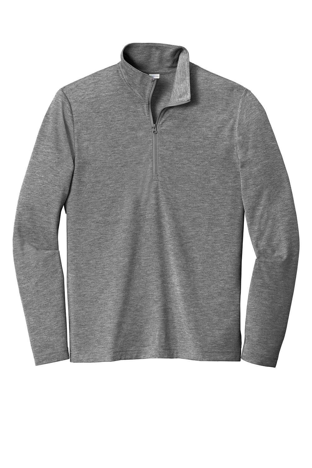 Sport-Tek Mens Moisture Wicking 1/4 Zip Sweatshirt - Heather Dark Grey