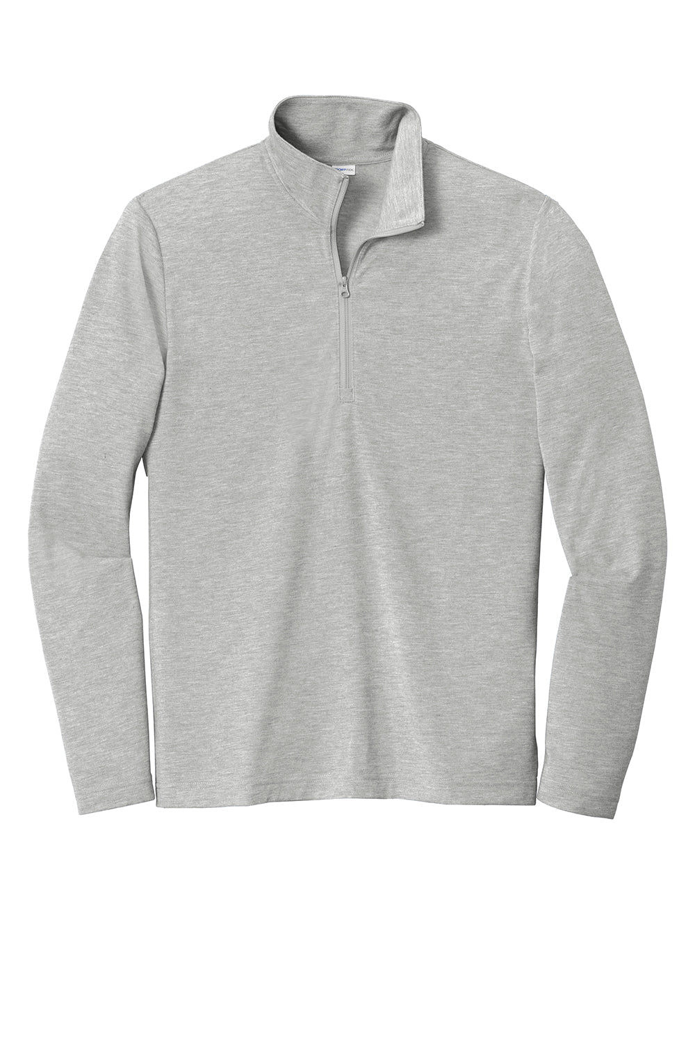 Sport-Tek Mens Moisture Wicking 1/4 Zip Sweatshirt - Heather Light Grey