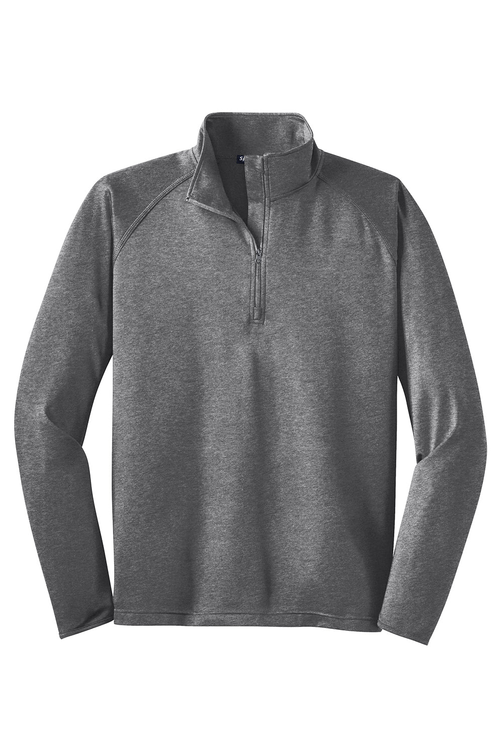 Sport-Tek Mens Sport-Wick Moisture Wicking 1/4 Zip Sweatshirt - Heather Charcoal Grey