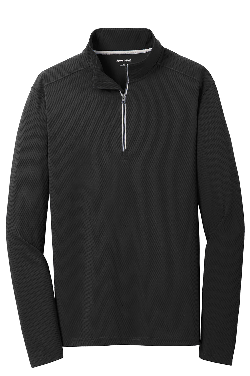 Sport-Tek Mens Sport-Wick Moisture Wicking 1/4 Zip Sweatshirt - Black