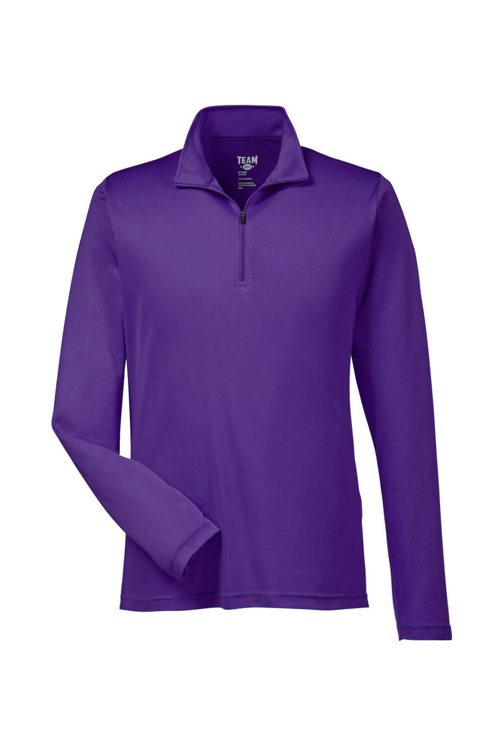 Team 365 Mens Zone Performance Moisture Wicking 1/4 Zip Sweatshirt - Purple