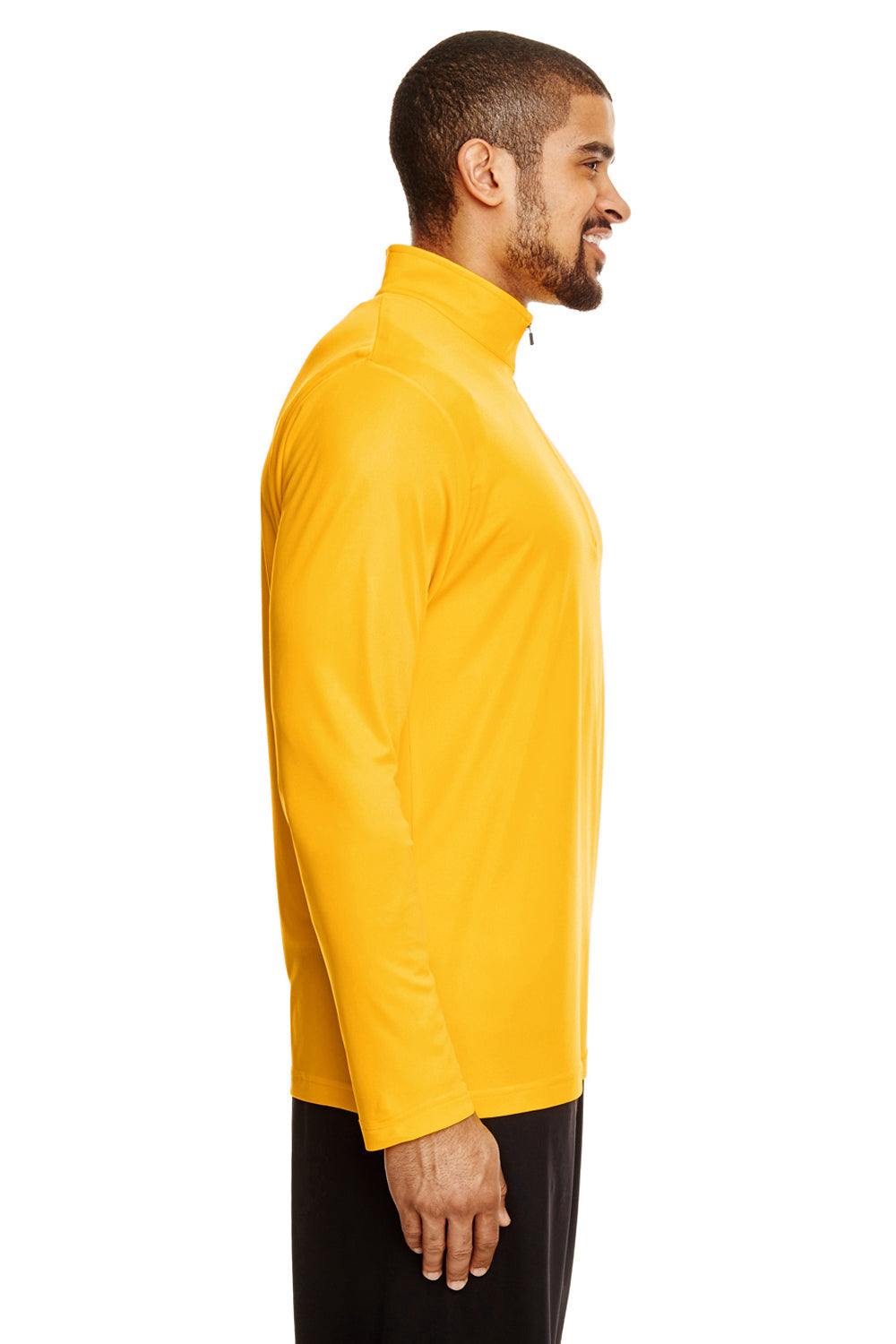 Team 365 Mens Zone Performance Moisture Wicking 1/4 Zip Sweatshirt - Athletic Gold