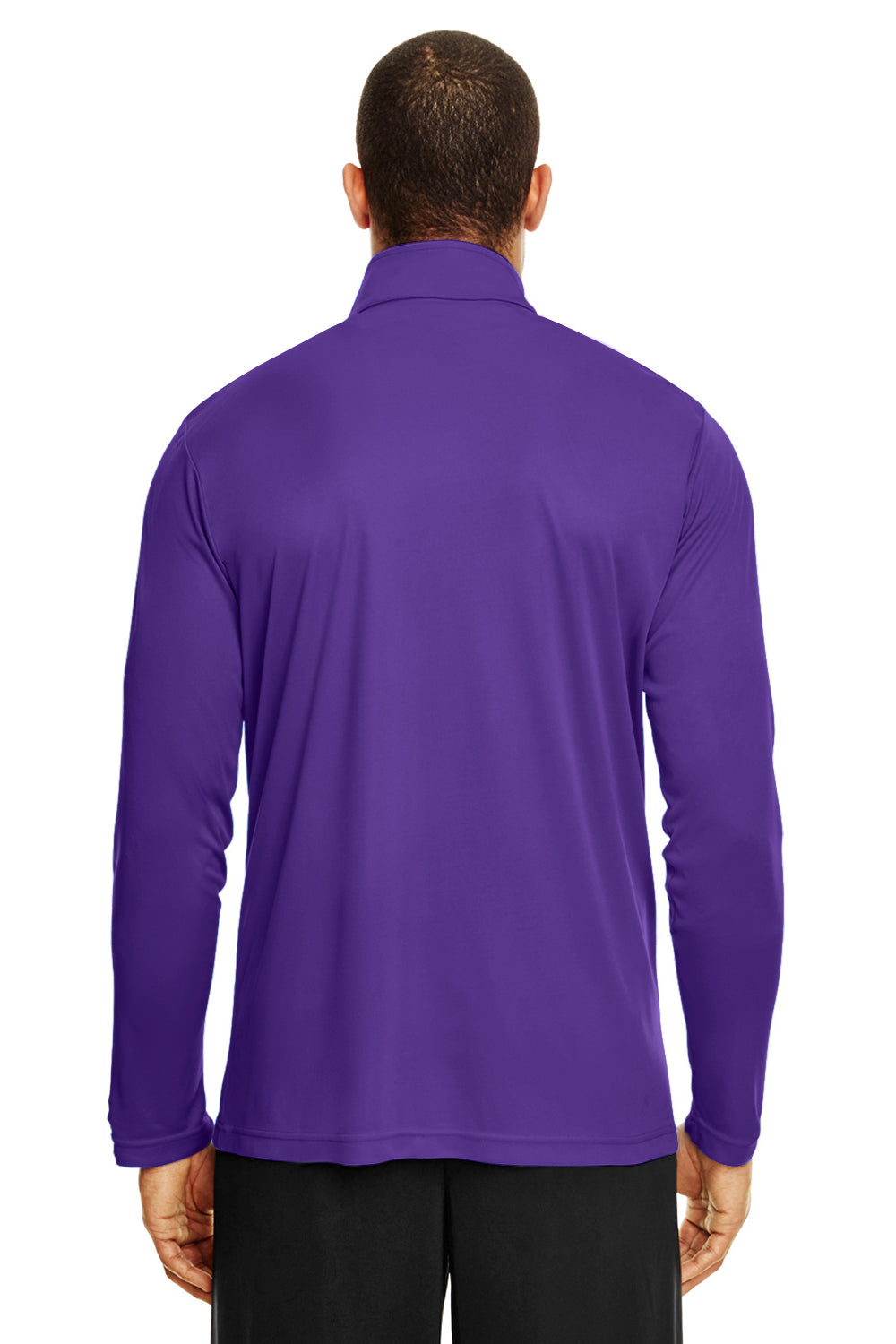 Team 365 Mens Zone Performance Moisture Wicking 1/4 Zip Sweatshirt - Purple
